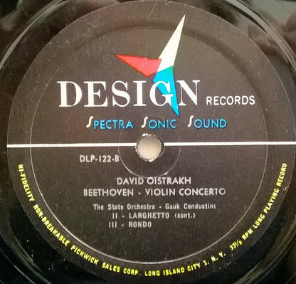 Ludwig van Beethoven, David Oistrach, Russian State Symphony Orchestra, Alexander Gauk : Violin Concerto (LP, Mono)