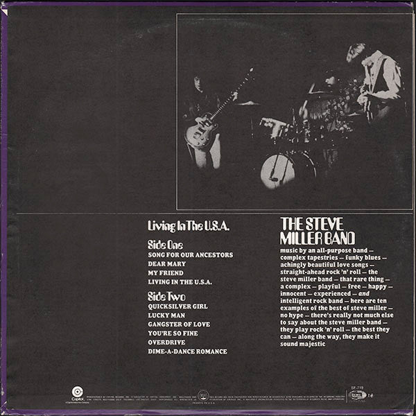 Steve Miller Band : Living In The U.S.A. (LP, Album, RE, Los)