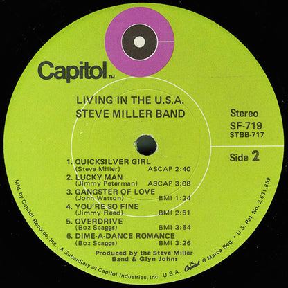 Steve Miller Band : Living In The U.S.A. (LP, Album, RE, Los)