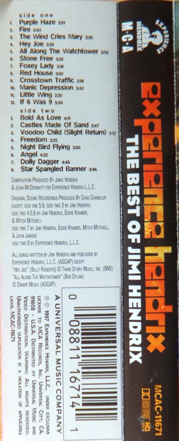Jimi Hendrix : Experience Hendrix - The Best Of Jimi Hendrix (Cass, Comp, Two)