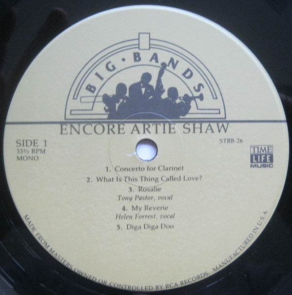 Artie Shaw : Big Bands: Encore Artie Shaw (2xLP, Comp, Mono, Hal + Box)