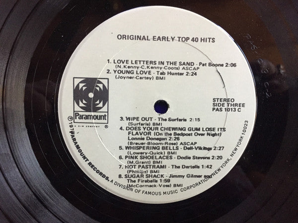 Various : Original Early Top 40 Hits (2xLP, Comp)