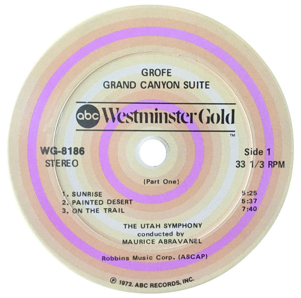 Maurice de Abravanel, Utah Symphony Orchestra / Ferde Grofé : The Grand Canyon Suite (LP, RE)