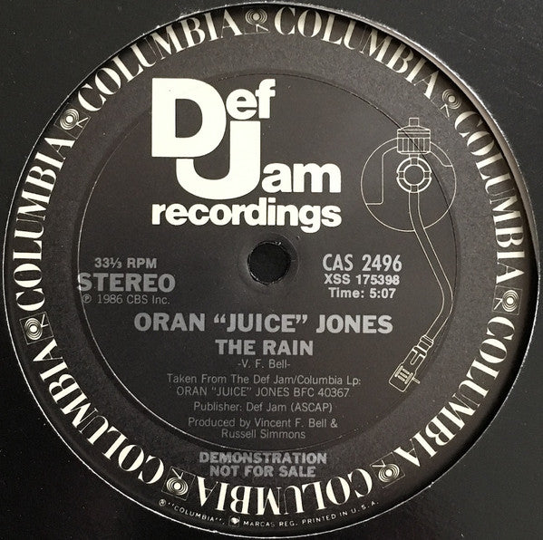 Oran 'Juice' Jones : The Rain (Remix) (12", Promo)