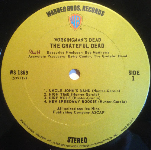 The Grateful Dead : Workingman's Dead (LP, Album, Ter)