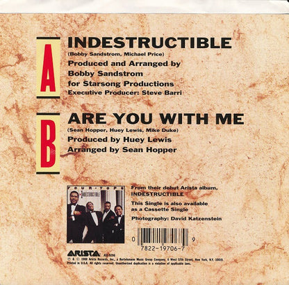 Four Tops : Indestructible (7", Single)