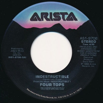 Four Tops : Indestructible (7", Single)
