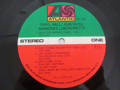 Daryl Hall & John Oates : Abandoned Luncheonette (LP, Album, PR )