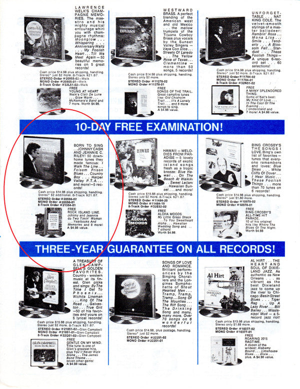 Johnny Cash Featuring Jeannie C. Riley : Born To Sing (5xLP, Comp + Box)