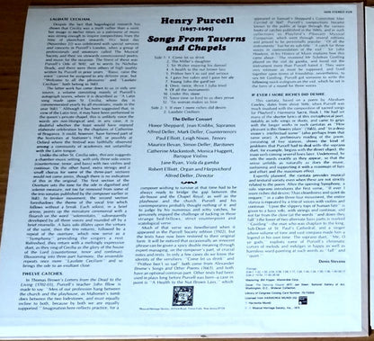 Deller Consort Directed By Alfred Deller : Henry Purcell: Songs From Taverns And Chapels (LP, RE)