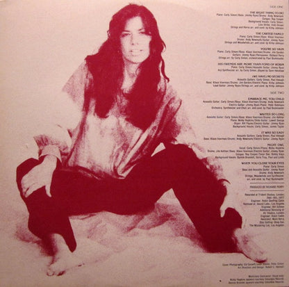 Carly Simon : No Secrets (LP, Album, RE, Pit)