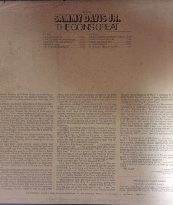 Sammy Davis Jr. : The Goin's Great (LP, Album)