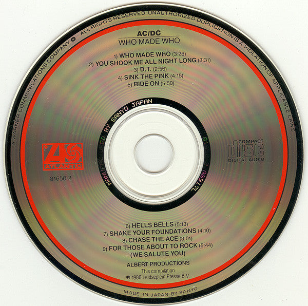 Buy AC/DC : Who Made Who (CD, Album, Comp) Online for a