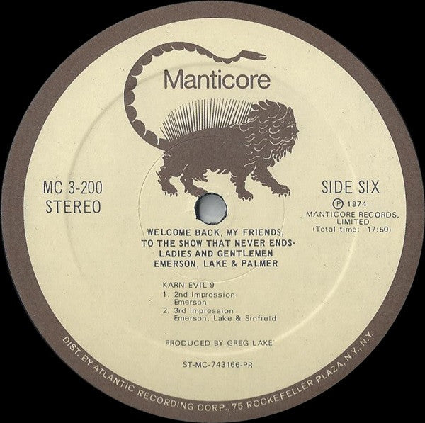 Buy Emerson, Lake & Palmer : Welcome Back My Friends To The