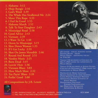J.B. Lenoir : Vietnam Blues (The Complete L + R Recordings) (CD, Comp)