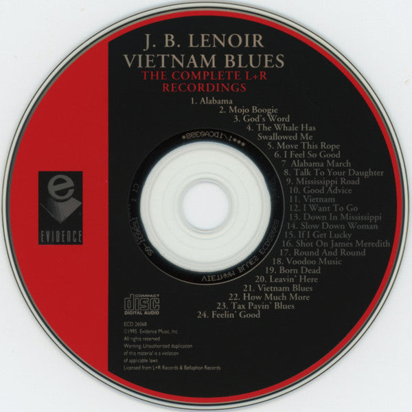 J.B. Lenoir : Vietnam Blues (The Complete L + R Recordings) (CD, Comp)