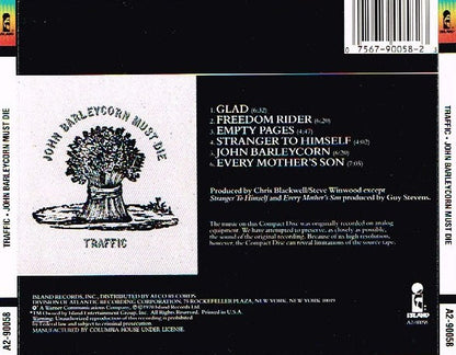 Traffic : John Barleycorn Must Die (CD, Album, Club, RE)
