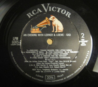 RCA Victor Symphony Orchestra And RCA Victor Chorus : An Evening with Lerner & Loewe: Brigadoon / Paint Your Wagon / Gigi / My Fair Lady (2xLP, Album, Mono, Gat)