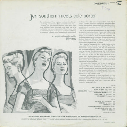 Jeri Southern : Jeri Southern Meets Cole Porter (LP, Album, Mono)