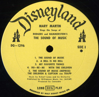 Mary Martin : Songs From The Sound Of Music (LP, Mono, RP)