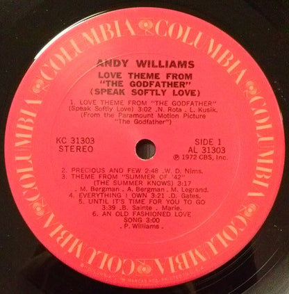 Andy Williams : Love Theme From "The Godfather" (Speak Softly Love) (LP, Album, San)