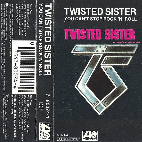 Twisted Sister : You Can't Stop Rock 'N' Roll (Cass, Album)