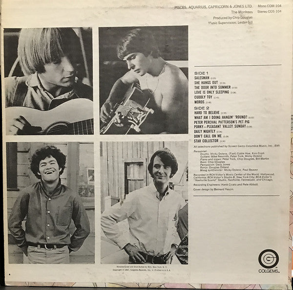 The Monkees : Pisces, Aquarius, Capricorn & Jones Ltd. (LP, Album, Mono, Ind)