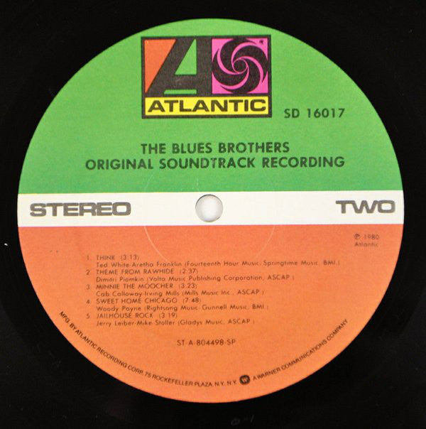The Blues Brothers : The Blues Brothers (Original Soundtrack Recording) (LP, Album, SP-)