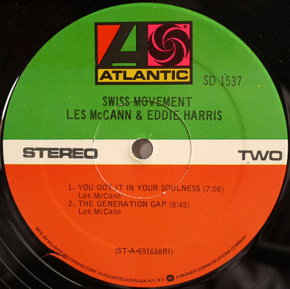 Les McCann & Eddie Harris : Swiss Movement (LP, Album, RE, RI )
