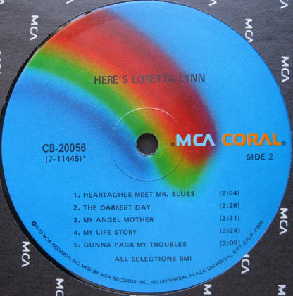 Loretta Lynn : Here's Loretta Lynn (LP, Album, RE)