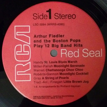 Arthur Fiedler And The Boston Pops Orchestra : Play 12 Big Band Hits (LP, Album, RE)