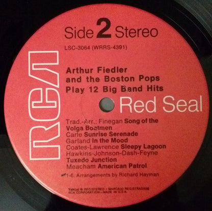 Arthur Fiedler And The Boston Pops Orchestra : Play 12 Big Band Hits (LP, Album, RE)