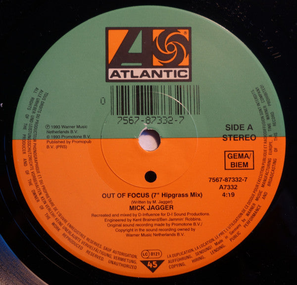 Mick Jagger : Out Of Focus (7")