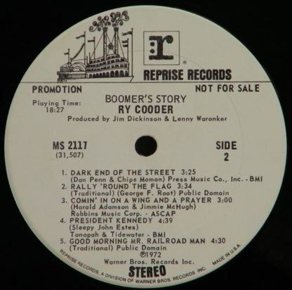 Ry Cooder : Boomer's Story (LP, Album, Promo)