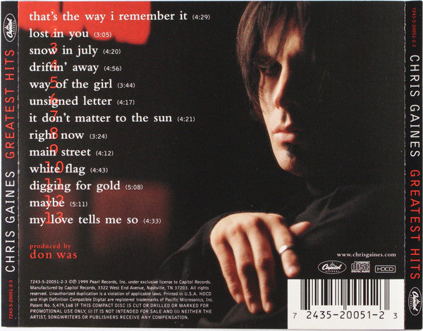 Chris Gaines : Greatest Hits / Garth Brooks In The Life Of Chris Gaines (HDCD, Album)