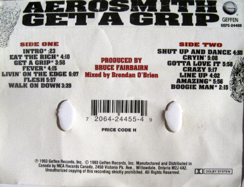 Aerosmith : Get A Grip (Cass, Album, Dol)