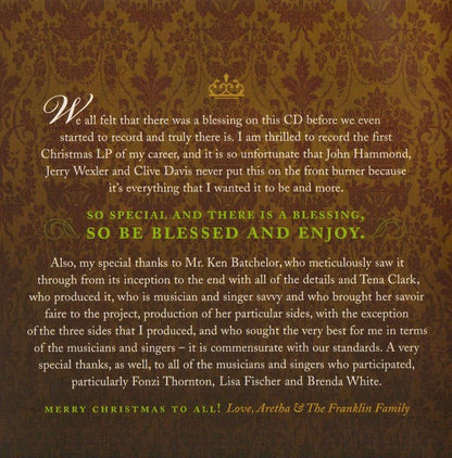 Aretha Franklin : This Christmas Aretha (CD, Album)