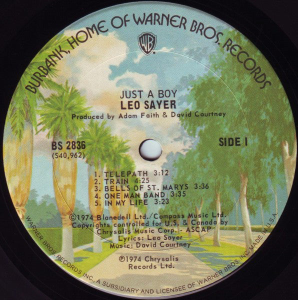 Leo Sayer : Just A Boy (LP, Album, San)