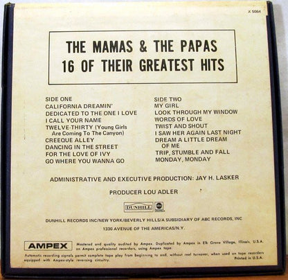 The Mamas & The Papas : 16 Of Their Greatest Hits (Reel, 4tr Stereo, Comp)