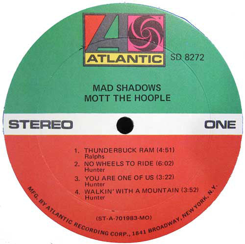 Mott The Hoople : Mad Shadows (LP, Album, MO )