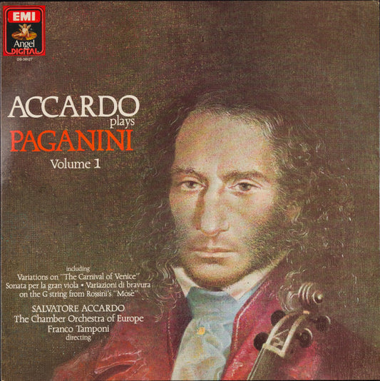 Paganini*, Salvatore Accardo, The Chamber Orchestra Of Europe, Franco Tamponi : Accardo Plays Paganini, Volume 1 (LP)