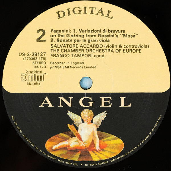 Paganini*, Salvatore Accardo, The Chamber Orchestra Of Europe, Franco Tamponi : Accardo Plays Paganini, Volume 1 (LP)