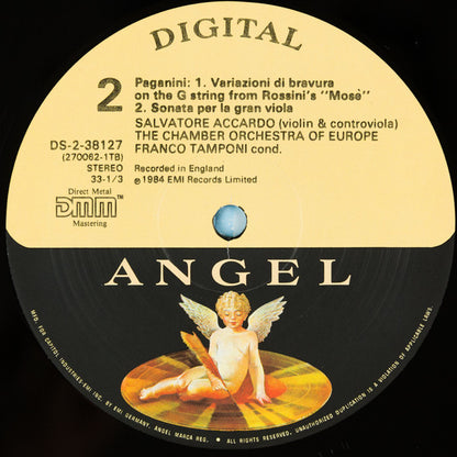 Paganini*, Salvatore Accardo, The Chamber Orchestra Of Europe, Franco Tamponi : Accardo Plays Paganini, Volume 1 (LP)