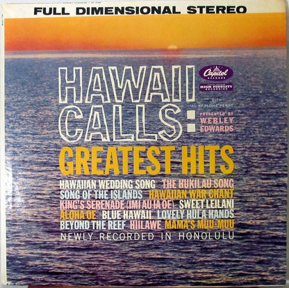 Webley Edwards With Al Kealoha Perry : Hawaii Calls: Greatest Hits (LP, Album, RE, Jac)