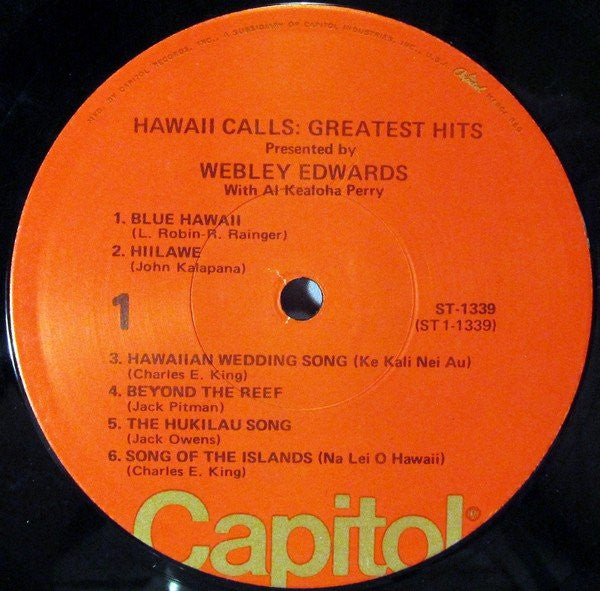 Webley Edwards With Al Kealoha Perry : Hawaii Calls: Greatest Hits (LP, Album, RE, Jac)