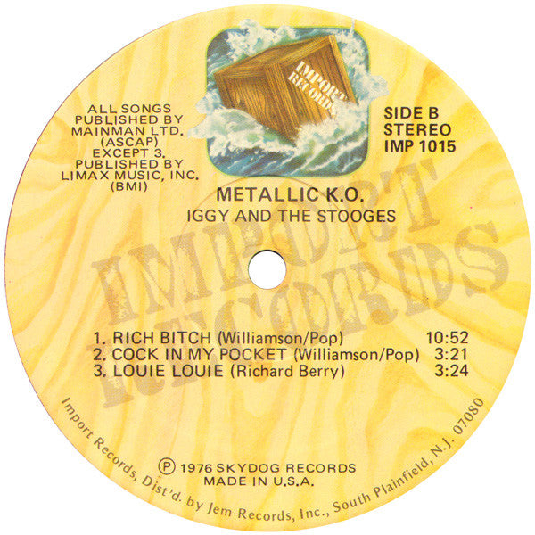 The Stooges : Metallic 'KO (LP, Album)