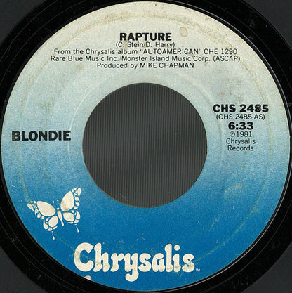 Blondie : Rapture (7", Single)