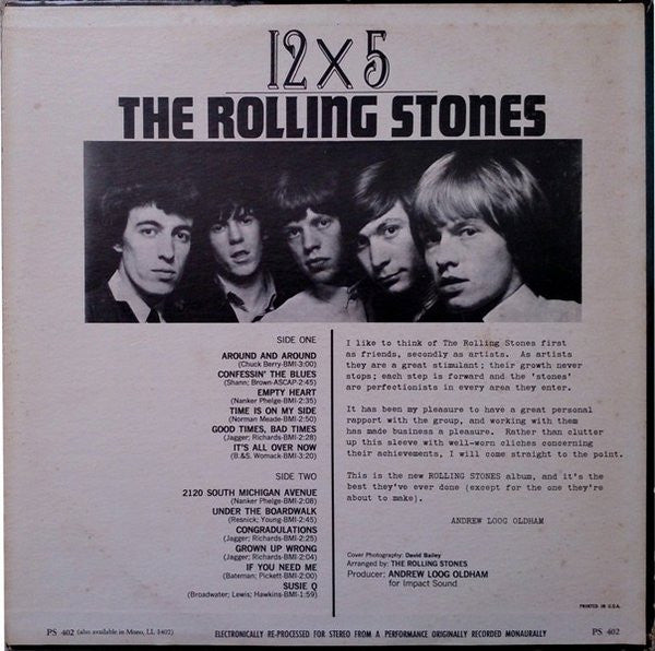 The Rolling Stones : 12 X 5 (LP, Album, RE, RP)