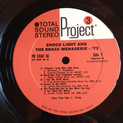 Enoch Light And The Light Brigade : The Brass Menagerie 1973 (LP, Quad, Gat)