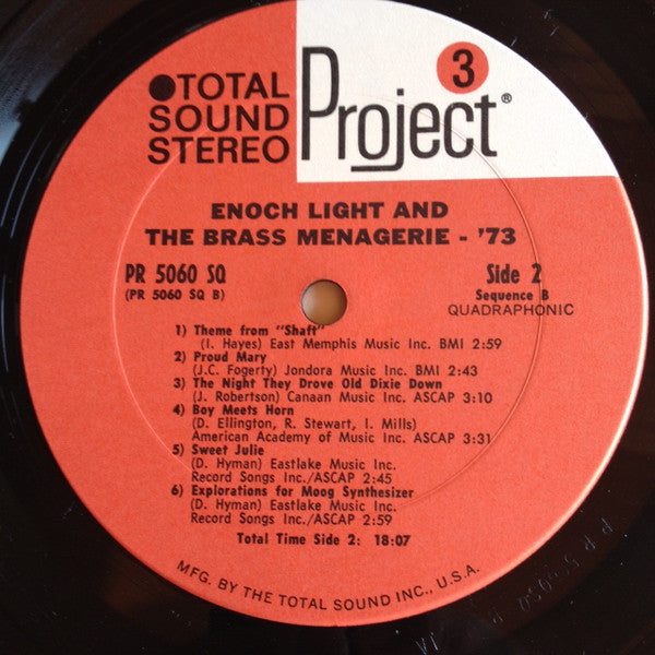 Enoch Light And The Light Brigade : The Brass Menagerie 1973 (LP, Quad, Gat)